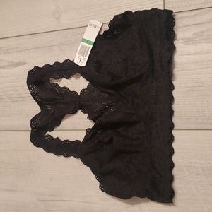 Black size large bralette